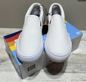 Aldi 2023 Branded Gear weiße Slipper Canvas Schuhe Herren Größe 11 neu mit Etikett - Bild 1 von 7