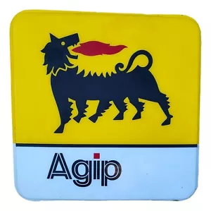 ORIGINAL agip sign 70s vintage design luigi broggini Giuseppe Guzzi - Picture 1 of 4