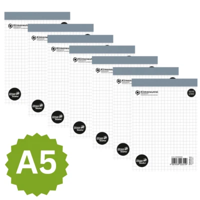 7 x Notizblöcke Notizblock Schreibblock Block kariert 48 Bl. 60g/m² DIN A5 - Bild 1 von 2