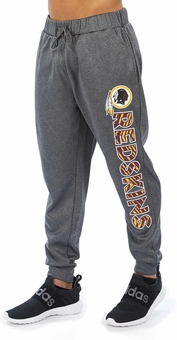 Zubaz NFL Mens Washington Redskins Gameday Zebra Wordmark Fleece Jogger Pant Cover