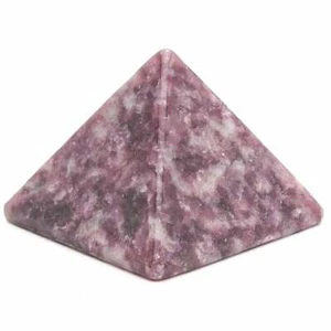 (1) Pirámide de cristal de lepidolita con tarjeta de descripción - piedra curativa - Imagen 1 de 1