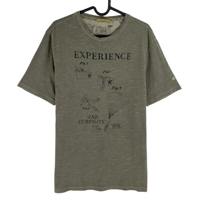 Camel Active Verde Oscuro Estampado Gráfico Cuello Redondo Camiseta Top Talla L - Imagen 1 de 4