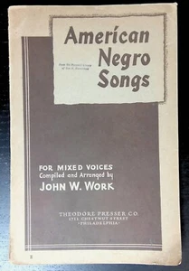 1940 American Negro Songs Mixed Voices John Work Presser - Imagen 1 de 9