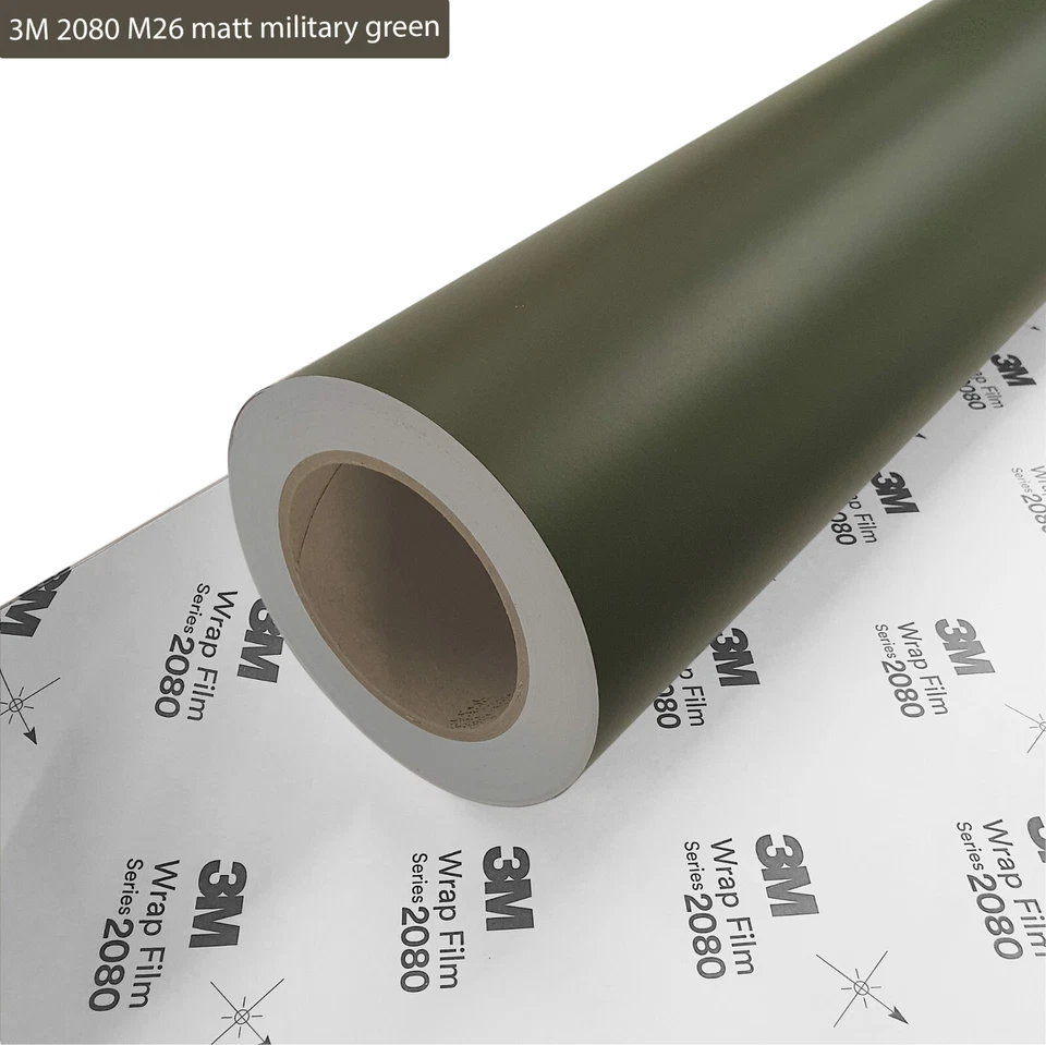 47,13€/m² Autofolie militar green matt 3M 2080 M26 Folie Car Wrapping 152cmx30cm - Bild 1 von 1