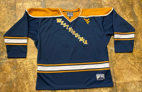 WVU West Virginia Mountaineers Steve & Barrys Hockey Jersey Mens 2XL Cover