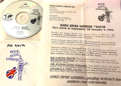 9/30/94 ROCK OVER LONDON DAVE STEWART (EURYTHMICS) 14 MIN SET: INTERVIEW/TUNES Foto 1 de 2