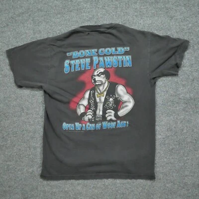 Винтажная футболка с большими собаками маленький черный камень холодный Стив Остин кость пародия бедствие - Изображение 1 из 4