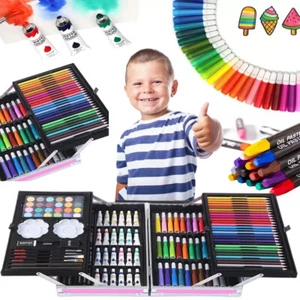 Malset Koffer 145 Einzelteile Mega-Set Künstler Maler Kinder Kunst Farbstifte DE - Bild 1 von 21