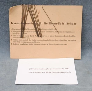 CLAMPING NEEDLES AND INSTRUCTIONS FOR USE IN GERMAN - HEITU - Picture 1 of 2