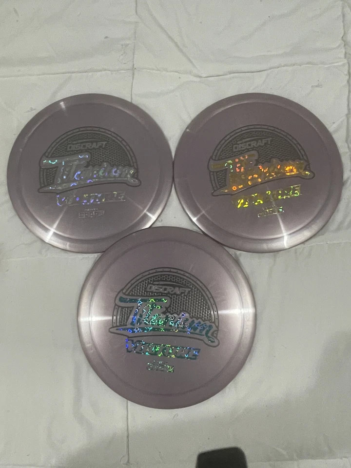 Discraft Disc Golf Titanium Purple Vulture 3 Disc Value Pack  All 175-176g - Image 1 of 4
