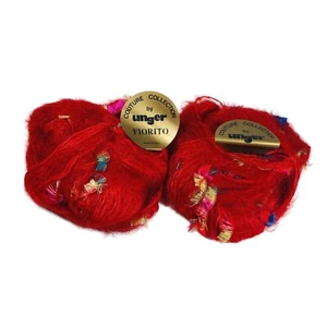 Vintage Unger Couture Collection Fiorito Garn Mohair Mischung 7 rot - 2 Knäuel - Bild 1 von 5