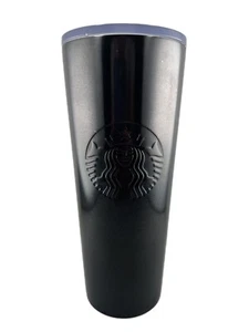 Discontinued 2019 Starbucks Black Glitter Gradient Stainless Steel Cold Cup 24oz - Bild 1 von 9
