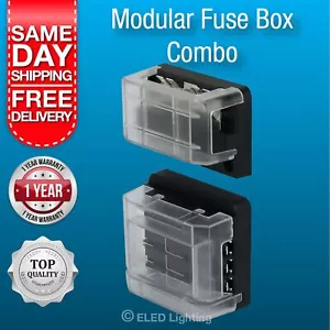 Marine Electrical Terminal Fuse Block 6 Way with Negative Bus Bar Junction Box - Picture 1 of 5