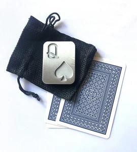 Queen Of Spades Poker Card Guard Protector, With Storage Bag - Picture 1 of 2