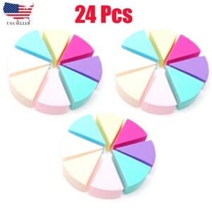 Makeup Sponge Blender Makeup (24 Pcs) Color Powder Puff Concealer Soft - Picture 1 of 4