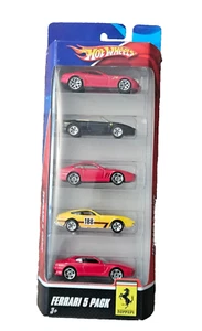 2008 Hot Wheels FERRARI 5 PACK 599 355 550 DAYTONA 456 GTA Sealed RED BLACK YELL - Picture 1 of 2