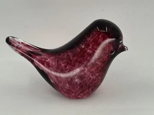 Vintage Wedgwood Cranberry Glas Vogel Briefbeschwerer Ornament - Bild 1 von 12