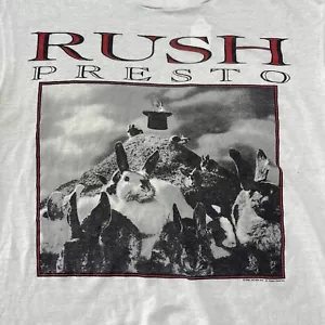 Vintage 1990 Rush Presto White Graphic Band T-Shirt Cotton Unisex S-5XL US762 - Picture 1 of 2