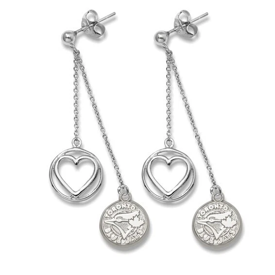 Toronto Blue Jays MLB Beloved Heart Earrings BLU015BLERD-SS $75.90 - Image 1 of 1