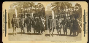 Egypte STEREO - Groupe de Bisharin à Assouan - Vintage print 1901 - Picture 1 of 1