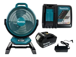 Makita DCF 301 Akku-Lüfter Ventilator mit Netzstecker, Akku 5 Ah und Ladegerät - Bild 1 von 5