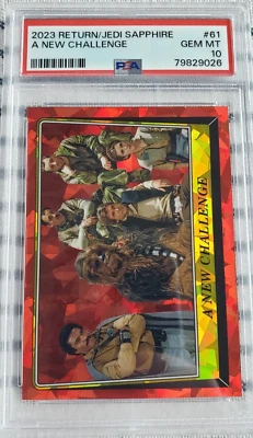 2023 Topps Chrome Sapphire ROTJ 40th A New Challenge PSA 10 Gem Mint #61 - Image 1 of 2