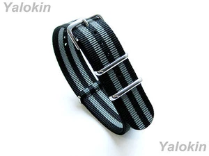 20 mm - Correa de nailon moderna para relojes de lujo, deportivos e informales (NYL-BGRY) - Imagen 1 de 7
