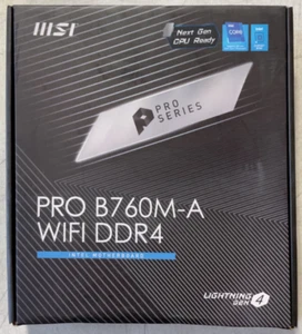 MSI PRO B760M-A WiFi DDR4 LGA 1700 MicroATX Intel Motherboard - Photo 1/4