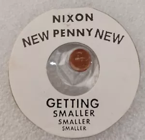 2 Vintage Inflation Novelty 1970's Richard Nixon Shrinking Penny NOS New - Picture 1 of 5