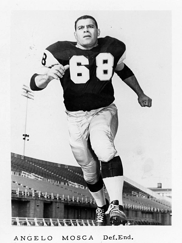CFL 1960 Hamilton Tiger Cats Salón de la fama Angelo Mosca blanco y negro 8 X 10 foto foto foto Foto 1 de 1