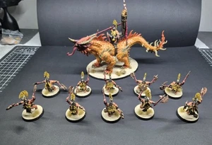 Warhammer AoS: Auric Runeson auf Magmadroth + 10 x Vulkite Berserker - bemalt - Bild 1 von 11