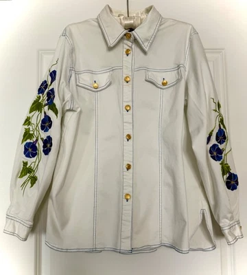 CHAQUETA ARTÍSTICA PORTÁTIL BOB MACKIE VINTAGE AÑOS 90 BORDADO FLORAL MEDIO AÑOS 90 Foto 1 de 4