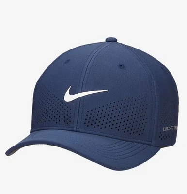 Nike Dri-FIT ADV Rise Structured SwooshFlex Hat Cap FB5633 Size M/L Navy Blue - Image 1 of 4