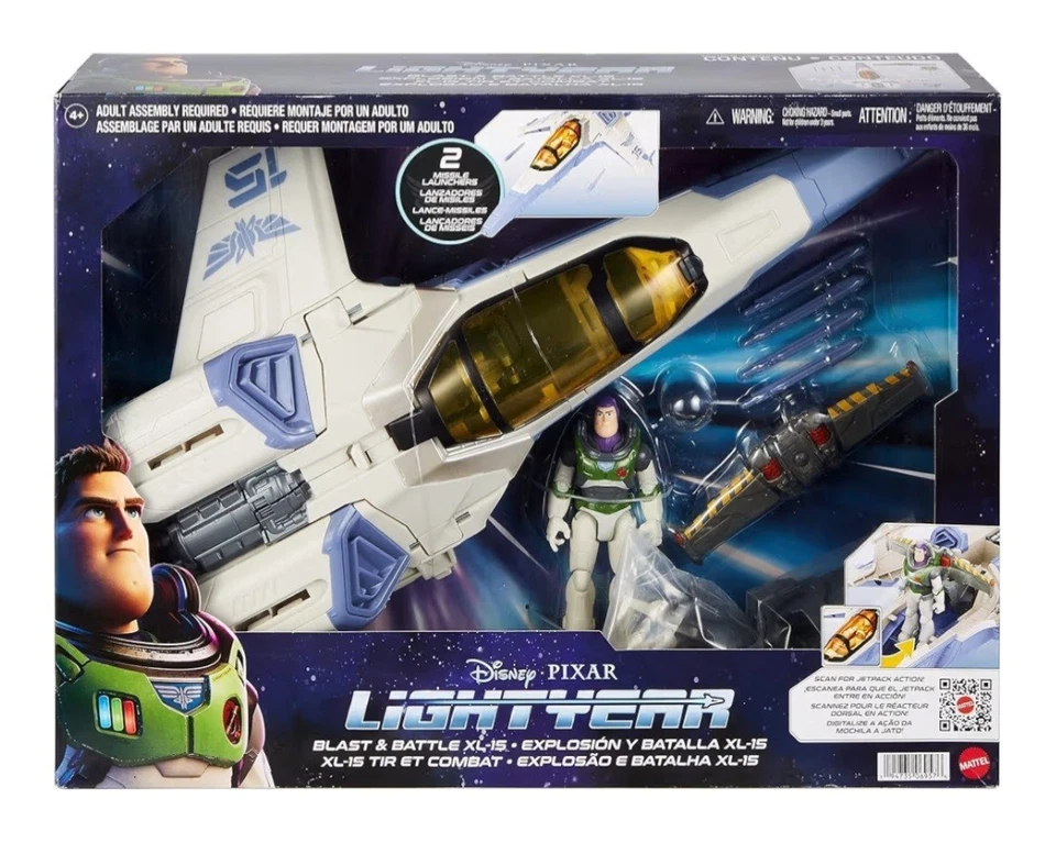 Disney Pixar Lightyear Blast & Battle XL-15 Spaceship with Buzz Figure NIB - Image 1 of 1