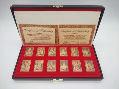 Lote de 12 minis Topps Gallery of Champions 1985 bronce con certificado de autenticidad Gooden Foto 1 de 4