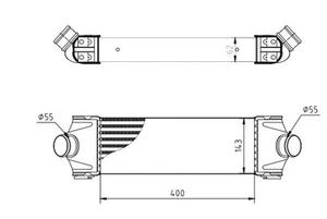 ENFRIADOR DE AIRE DE CARGA COMPATIBLE CON: FORD TRANSIT VAN 2.2 TDCI/2.4 TDCI TRACCIÓN TRASERA/2.4 TDCI 4X4/2 - Imagen 1 de 3