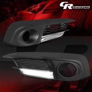 BLACK COVER LED DRL FOG LIGHT BEZELS LH+RH FOR 2016-2018 HONFA CIVIC SEDAN COUPE - Imagen 1 de 7