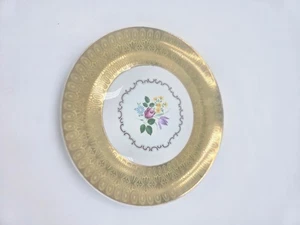Winterling Marktleuthen Bavaria Teller 30 cm Goldrand Blumenmotiv Vintage - Bild 1 von 9