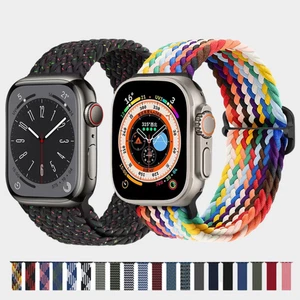 Braided Nylon Loop Strap for Apple Watch Series 10 9 8 7 6 5 4 3 SE Sports Band - Picture 1 of 6