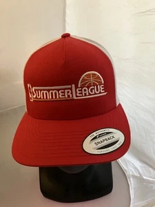 Cappello berretto snapback NBA Summer League rosso/bianco nuovo senza etichette - Foto 1 di 4