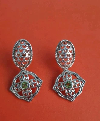 Peridot Facettiert Ohrhänger  0,56 ct. Silber 925. Neuwertig/ Nachlass  - Bild 1 von 4