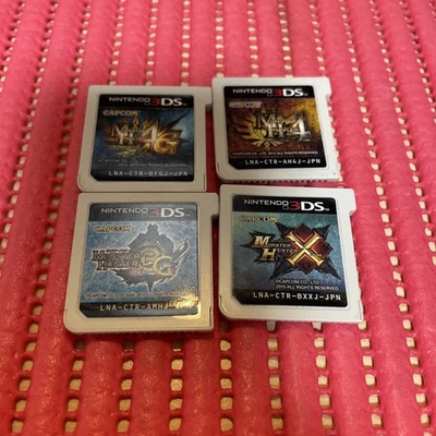 SET OF  4 Nintendo 3DS Monster Hunter 4G 3G 4 X JAPAN JAPANESE c658 - Image 1 of 2