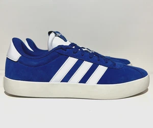 Adidas VL Court 3.0 Men's Size 11.5 Blue Leather Athletic Casual Sneakers - Picture 1 of 6