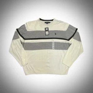 Herren XXL U.S. Polo Assn Rundhalsausschnitt LS gestreiftes Sweatshirt neu mit Etikett UVP $ 70 - Bild 1 von 3
