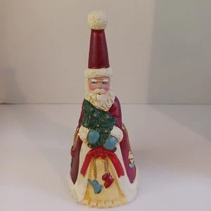 Father Christmas Old World Ceramic Santa Bell 8" Tall - Picture 1 of 5