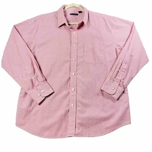Blue Generation Mens Pink Check Shirt Long Sleeves Size XL - Picture 1 of 3