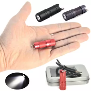 Torcia EDC ricaricabile 40 mm micro USB portachiavi 10180 mini torcia - Foto 1 di 14