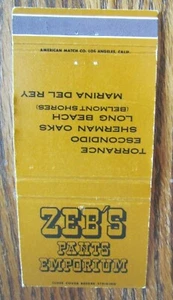 STORE: ZEB'S (TORRANCE ESCONDIDO LONG BEACH MARINA DEL REY SHERMAN OAKS) -G23 - Picture 1 of 1