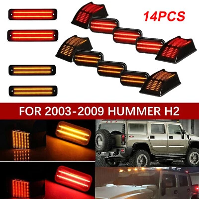 14X LED Roof Cab Side Marker Light Fender Turn Signal Running Lamp For Hummer H2 - Image 1 of 4