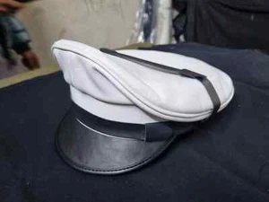 Herren Outdoor Hut Army Muir Biker Schirmmütze Polizei Gay Militär Caps Kunstleder - Bild 1 von 9